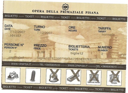 Ingresso "combo" em Pisa