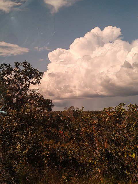 Da estrada já dava para ver a chuva caindo.