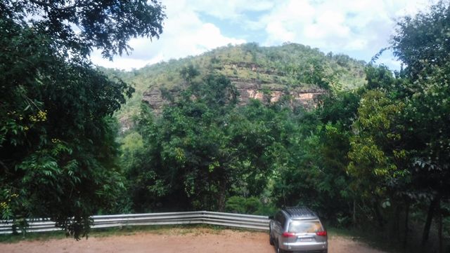 Visão da serra no restaurante da Trilha das Cachoeiras