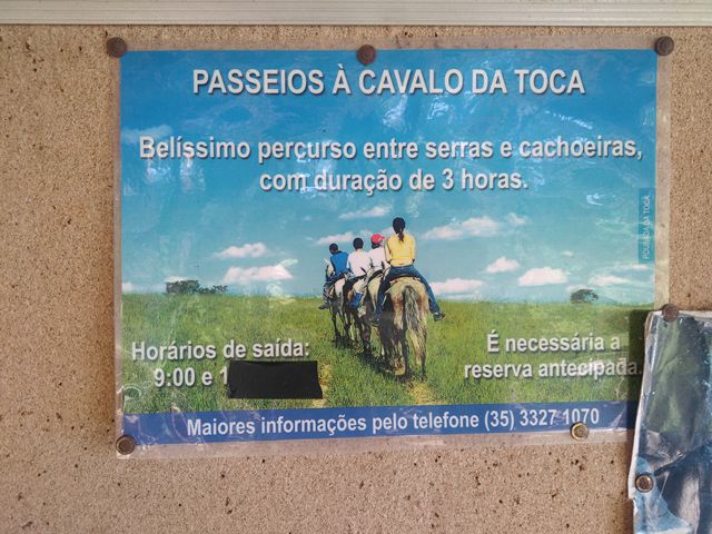 Divulgação de passeios em Carrancas