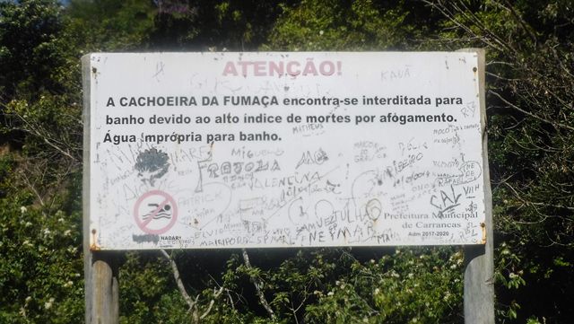 Aviso sobre a interdição