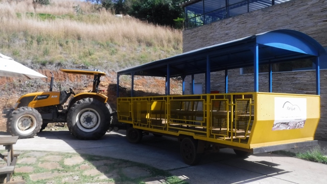 Nosso transporte desde o estacionamento